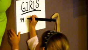 the girls start adding up their numbers