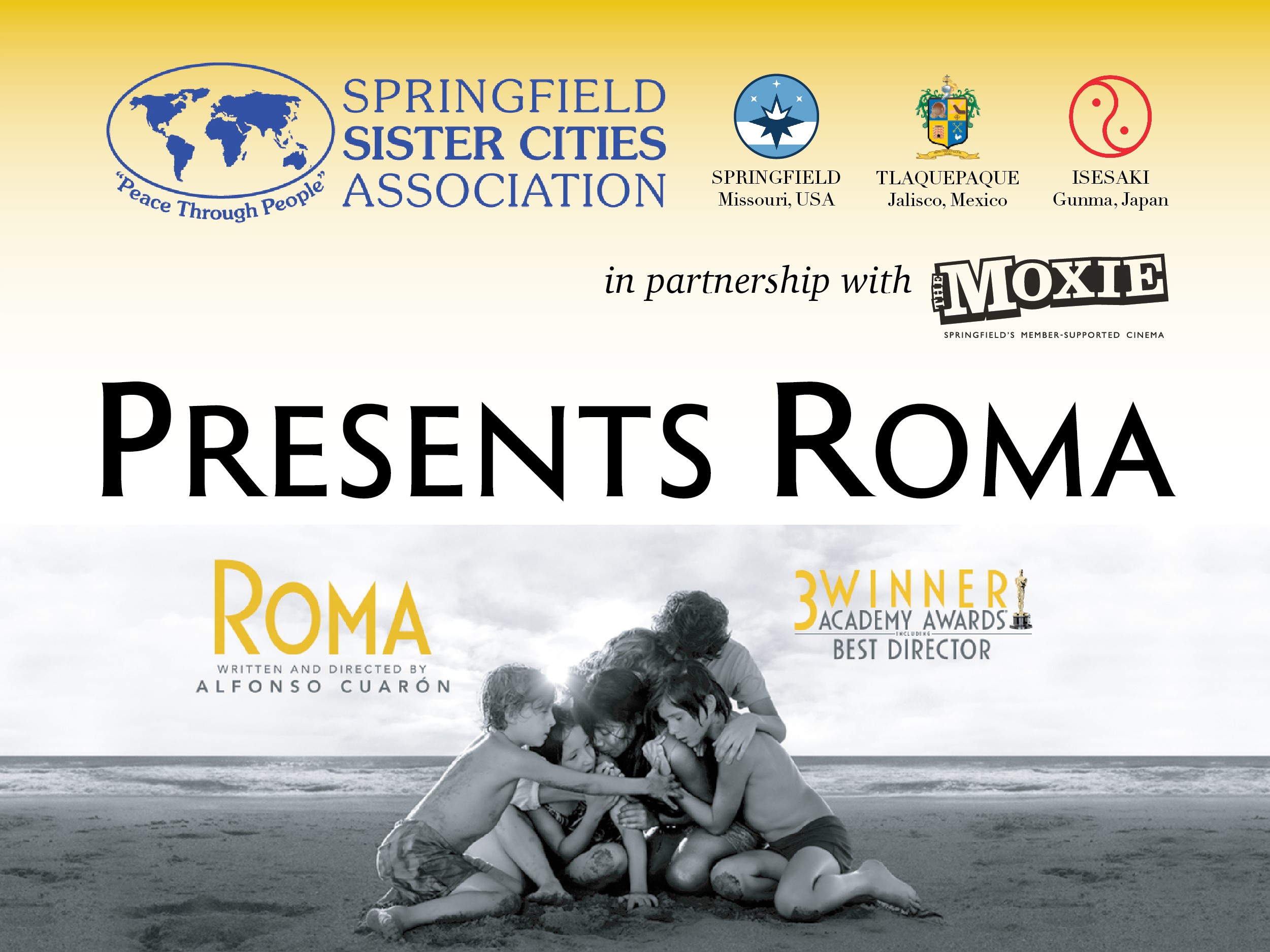 Read more about the article Springfield Sister Cities and Moxie Cinema partner on Roma film screening to promote “Peace Through People”